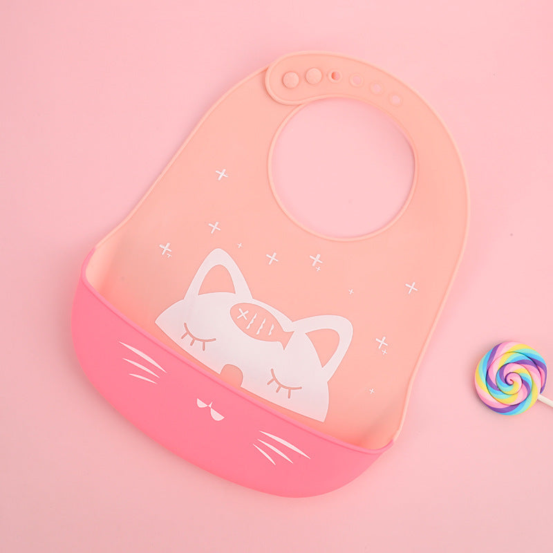 Cat Silicon Baby Bib
