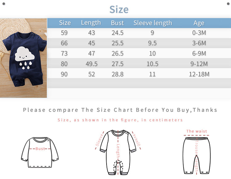 Short Sleeve Summer Romper Unisex