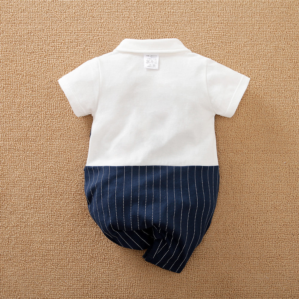 2 PC Baby Boy Formal Suit Romper with bow