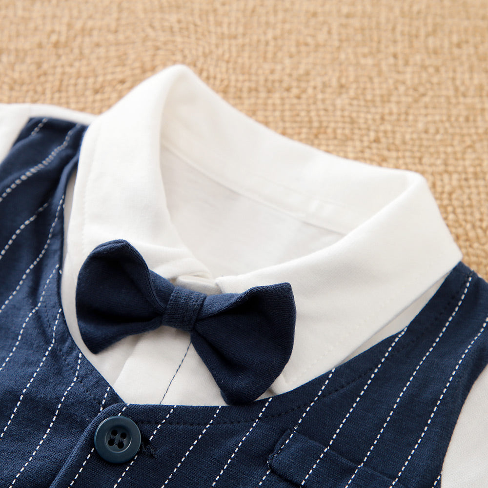 2 PC Baby Boy Formal Suit Romper with bow