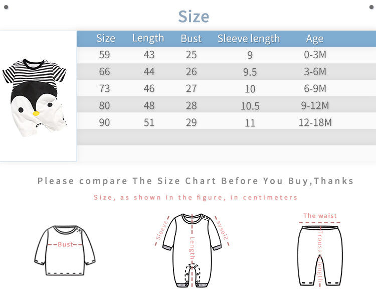 Cute Baby Penguin Romper