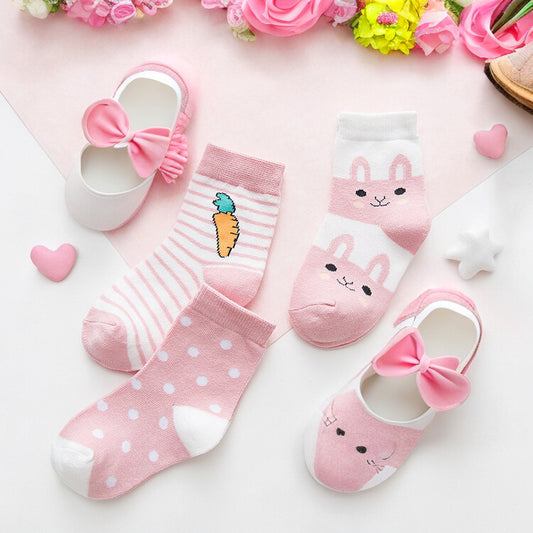 Pink Bunny Socks for Girls