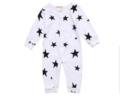 Baby White Romper With Stars