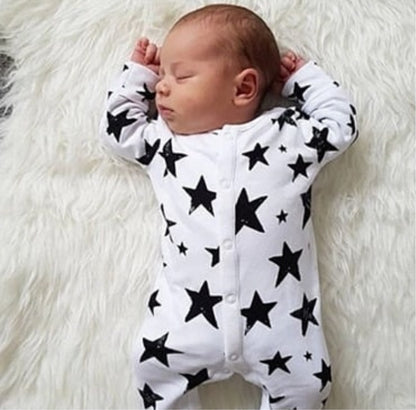 Baby White Romper With Stars