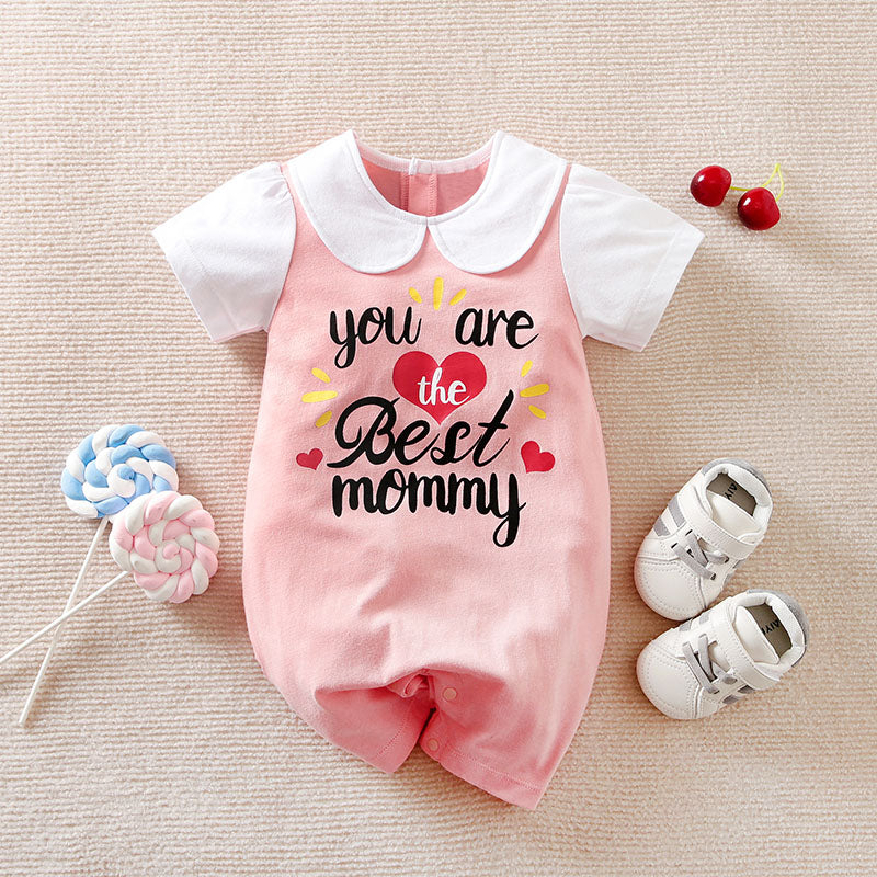 Best Mom Pink Romper