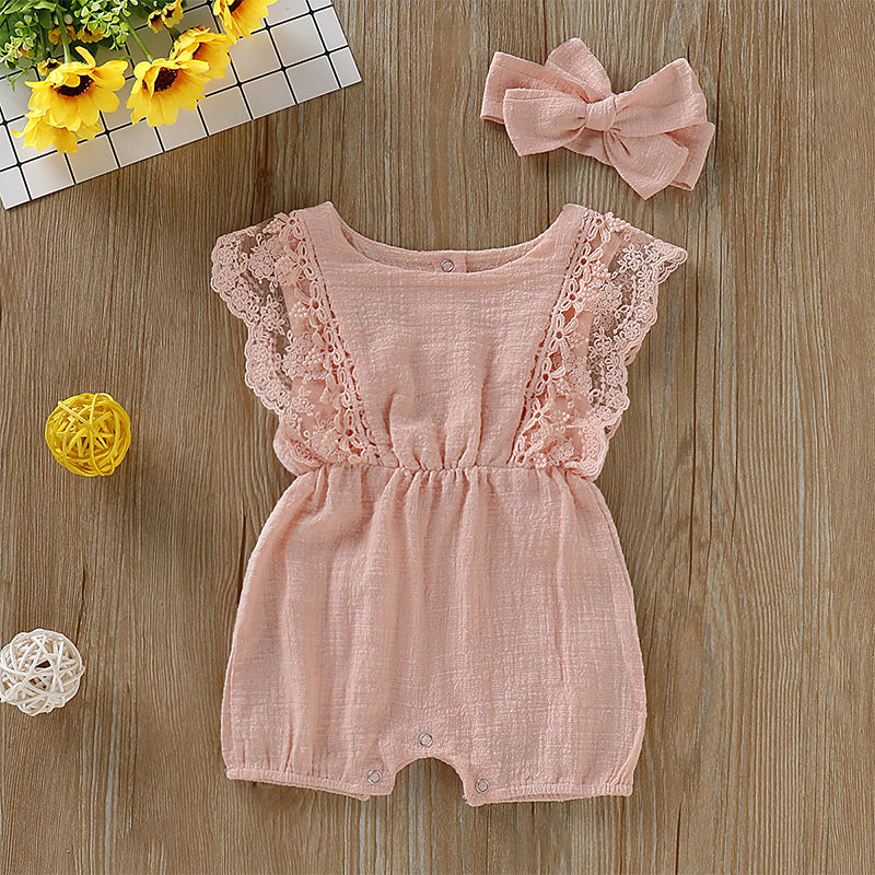 Baby Girl Lace Dress with Bow